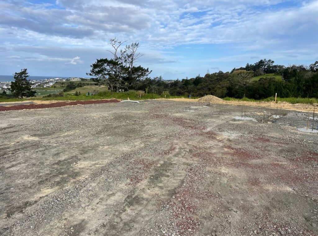 Ground prepared for foundation works